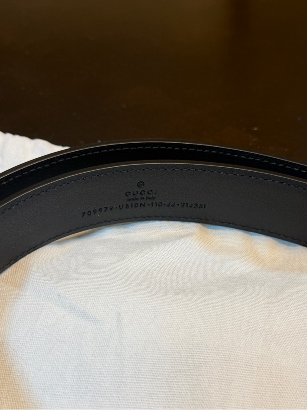 New Gucci Floral G Logo Buckle Black Belt Size 44 / 110 cm Fits a Waist 40 - 44 - Picture 7 of 12